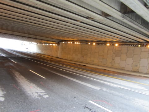 Underneath The Downtown Connector at Irwin St.