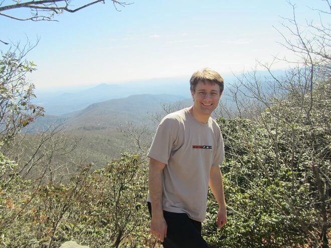 Posing atop Tray Mountain