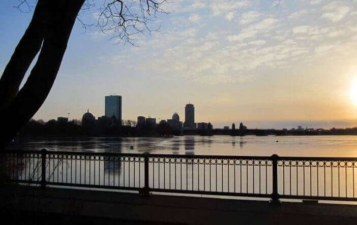 Sunset over Charles River