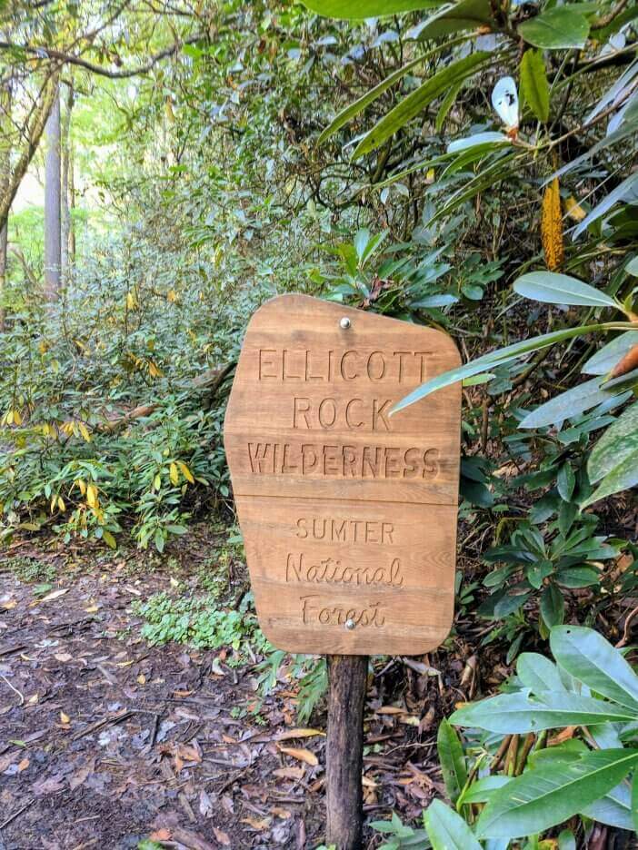 Ellicott Rock Wilderness Sign 10 2018