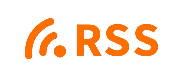 RSS radio wave icon and RSS logo. Feeds and news. Editable vector.
