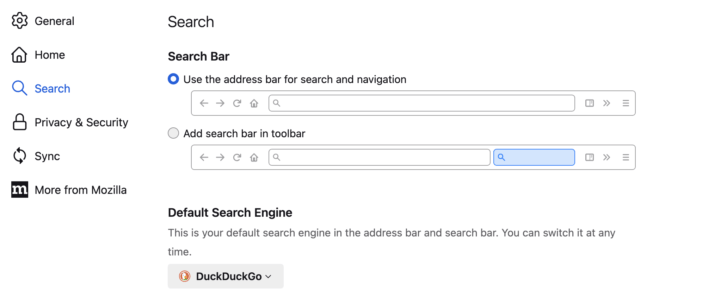 Default Search Engine
