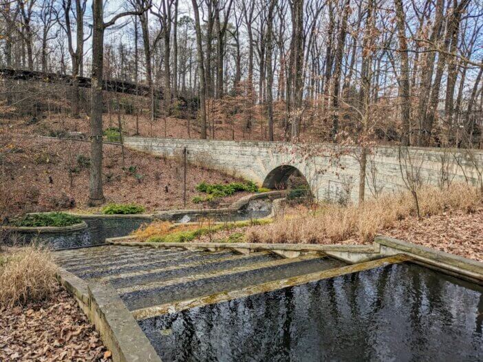 Woodland Bridge at the Atlanta Botanical Gardens.