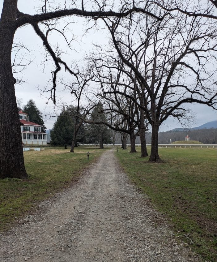 Driveway to Hardman Farm State Historic Site