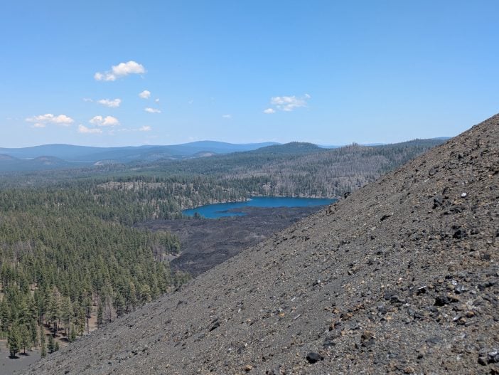 View of Fantastic Lava Beds from Cinder Cone at Lassen Volcanic National Park